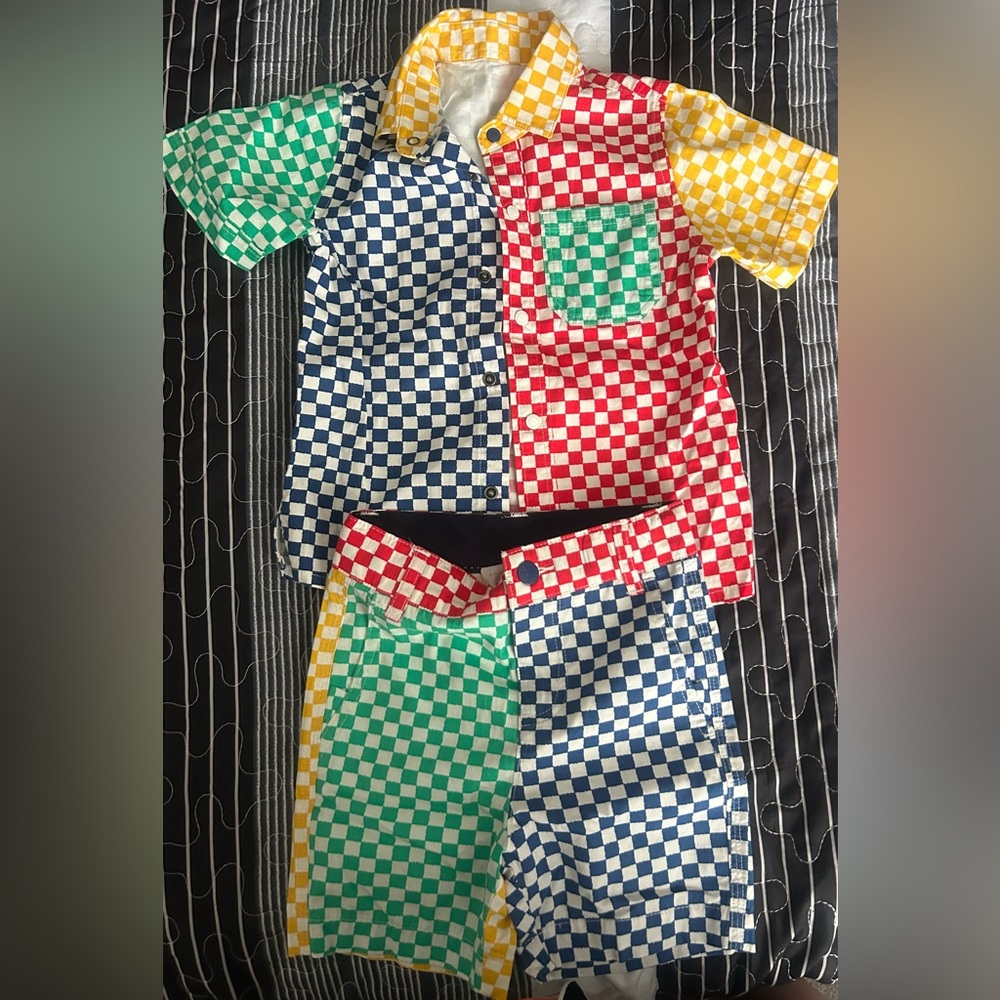 Stella McCartney Kids Multicolor Checkered Set
